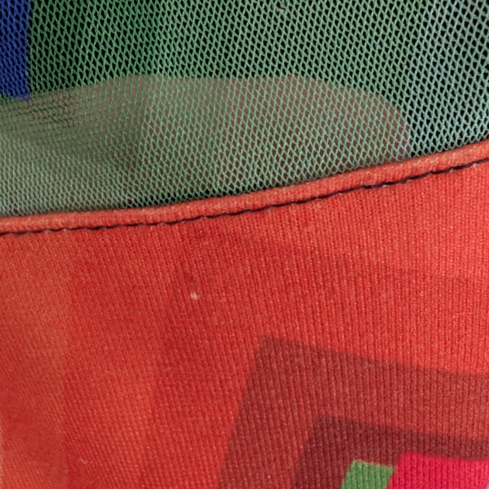 Desigual Colorblock Label Top with Teal, Gold and Pink Accents - Picture 6 of 7